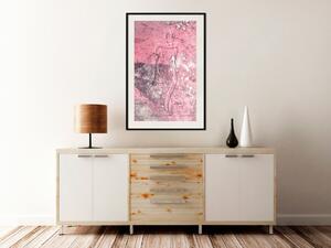 Plakát Mramorový tvar - jemný ženský lineární obraz na růžovém pozadí