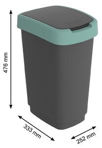 TWIST odpadkový koš 25L - krémově zelená