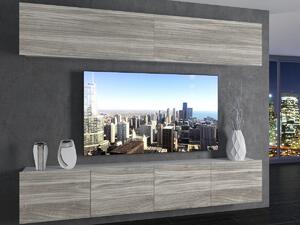 Obývací stěna 200 cm Belini šedý antracit Glamour Wood Imperium 6 Výrobce IMP 6/5/W/GW1/0/0