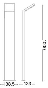 Ideal Lux - LED Venkovní lampa STYLE LED/8,5W/230V 4000K 100 cm CRI 90 IP54 antr