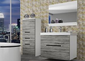 Koupelnový nábytek Belini šedý antracit Glamour Wood + umyvadlo + zrcadlo ROD M 2/0/W/GW1/0/ZW