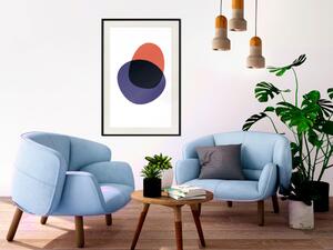 Plakát Barevný kontrast - barevná abstraktní kompozice v plynulých tvarech