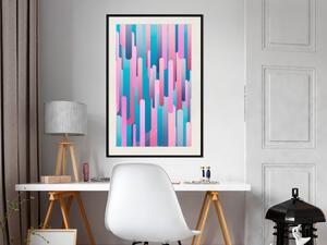 Plakát Barevné písty - moderní abstrakce v barevných zaoblených pruzích