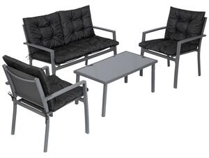 Set zahradního nábytku PLATINUM šedý / černý