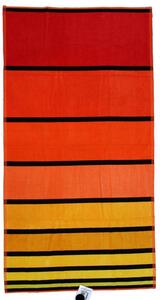 Setino Oboustranná osuška pruhy červená 90 x 170 cm