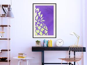 Plakát Fragment exotiky - abstraktní tropické ovoce na fialovém pozadí