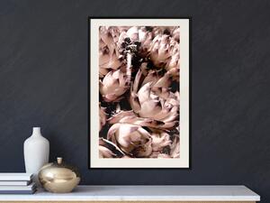 Plakát Orfeus - přírodní rostliny s bílými květy a fialovými detaily