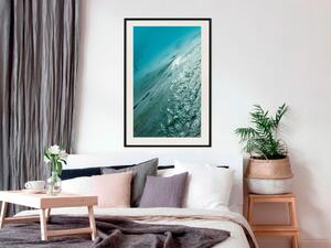 Plakát Smaragdový oceán - krajina zelené vody s detaily lehkých vln