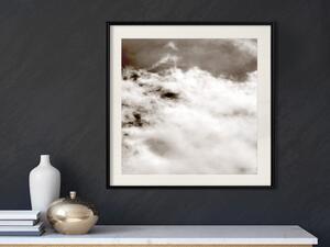 Plakát Letité okamžiky - černobílý krajina oblohy s výhledem na mraky