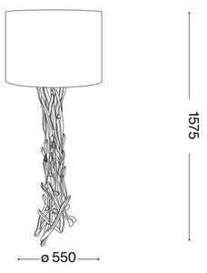 Ideal Lux - Stojací lampa DRIFTWOOD 1xE27/60W/230V guava