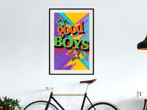 Plakát Good Boys - umělecký anglický text v pestrobarevném popartovém motivu