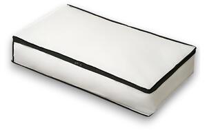 Arte Regal Textilní úložný box na uschování oblečení a ložního prádla, WHITE KIPIT, 105x45x15, bílý