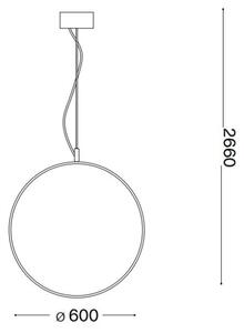 Ideal Lux - LED Lustr na lanku CIRCUS LED/33W/230V pr. 60 cm CRI 90 černá