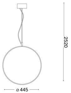 Ideal Lux - LED Lustr na lanku CIRCUS LED/29W/230V pr. 44 cm CRI 90 černá