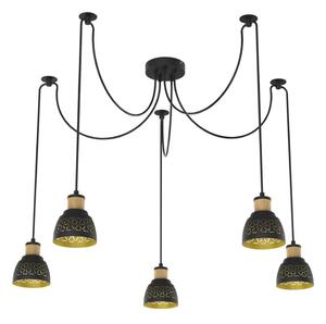 Prezent 27525 - Lustr na lanku MESCALA 5xE14/40W/230V pavouk černá