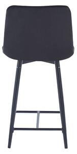 Židle barová Poly Nízké černé/černé nohy
