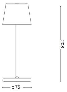 Ideal Lux - LED Stmívatelná dotyková stolní lampa CUTE LED/2,5W/3,7V IP65 bílá