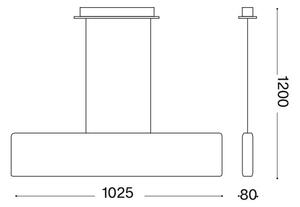 Ideal Lux - LED Lustr na lanku DESK LED/32W/230V 102,5 cm CRI 90 bílá