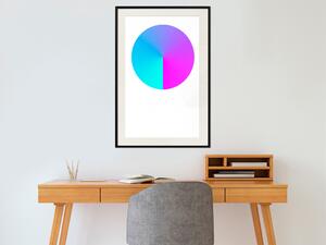 Plakát Neonový gradient - geometrická figura ve tvaru kruhu s gradiencem