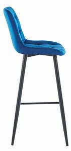 Židle barová Poly High modré/černé nohy