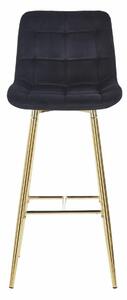 Židle barová Poly High černé/zlaté nohy