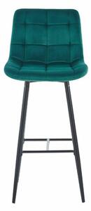 Židle barová Poly High zelené/černé nohy