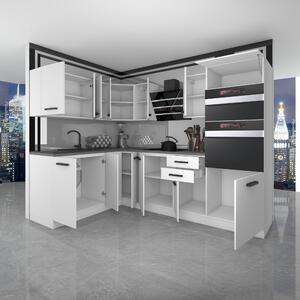 Kuchyňská linka Belini Premium Full Version 420 cm bílý mat s pracovní deskou MELANIE