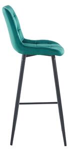 Židle barová Poly High zelené/černé nohy