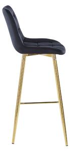 Židle barová Poly High černé/zlaté nohy