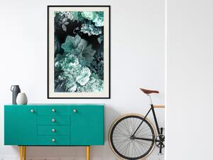 Plakát Smaragdová Zahrada - rostliny s květy v mátově zelených odstínech