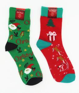 Bavlissimo Pánské vánoční ponožky s dárkovou krabičkou-2 páry v balení 43-47 Size: 39 / 42