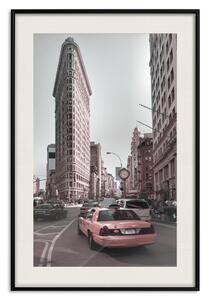 Plakát Městský Pohyb - architektura města New York na pozadí aut