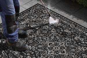 Hanse Home Collection koberce Kusový orientální koberec Flatweave 104807 Black/Cream – na ven i na doma - 80x150 cm