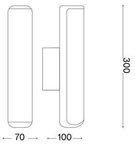 Ideal Lux - LED Venkovní nás. svítidlo ETERE LED/9,5W/230V 3000K IP44 černá