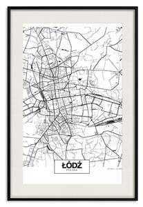 Plakát Mapa města: Lodž