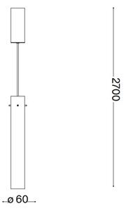 Ideal Lux - LED Lustr na lanku FLAM LED/10W/230V pr. 6 cm CRI 90 čirá