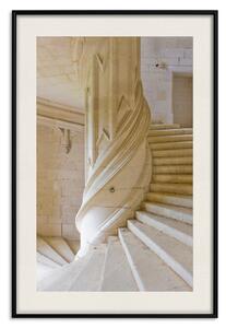 Plakát Kamenné Schody - architektura kamenných schodů ve spirálovém tvaru