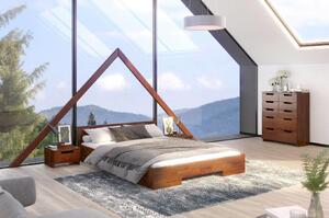 Luxusní postel Scando z bukových hranolů, 180x200cm, ořech