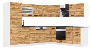 Kuchyňská linka Belini Premium Full Version 520 cm dub wotan s pracovní deskou JULIE
