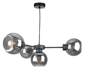 Lustr na lanku KALIOPE 4xE27/60W/230V černá/kouřová černá