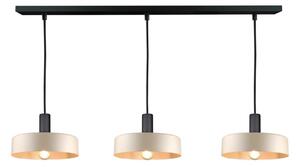 Lustr na lanku LATTE 3xE27/60W/230V béžová/černá