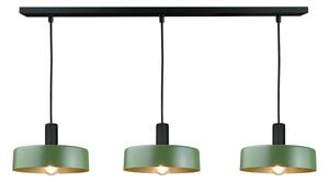 Lustr na lanku HAKI 3xE27/60W/230V zelená/černá