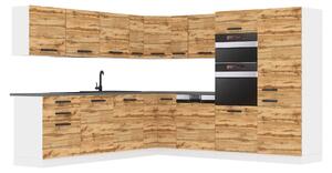 Kuchyňská linka Belini Premium Full Version 480 cm dub wotan s pracovní deskou JANE
