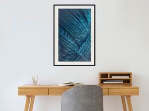 Plakát Smaragdová vlna - detailní vlněná textura v tyrkysové barvě