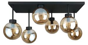 Přisazený lustr DEA 6xE14/60W/230V černá/kouřová béžová