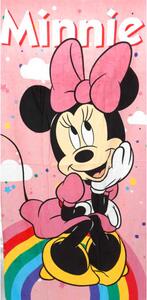 Setino Plážová osuška růžová Minnie 70 x 140 cm