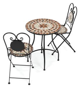 Set zahradního nábytku keramická mozaika, černý US1600 SET