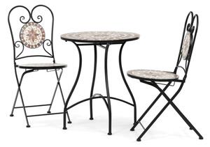 Set zahradního nábytku keramická mozaika, černý US1600 SET