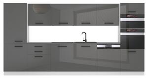 Kuchyňská linka Belini Premium Full Version 360 cm šedý lesk s pracovní deskou NAOMI Výrobce