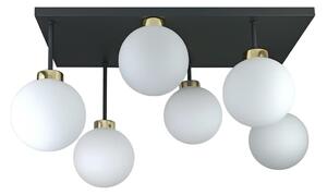 Přisazený lustr DEA 6xE14/60W/230V černá/zlatá/bílá